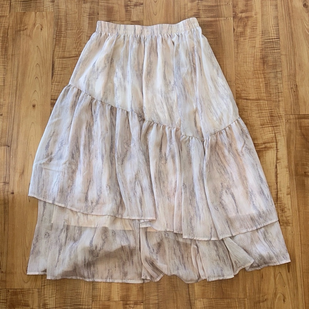 Elegant Cream Maxi Skirt